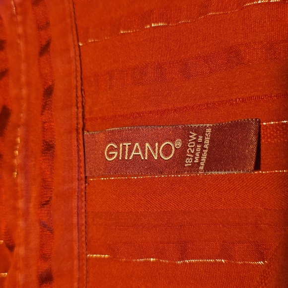 Gitano Red 3/4 Sleeve Top 18/20 - Picture 4 of 5